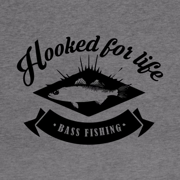 Hooked For Life - Bass Fishing by fromherotozero